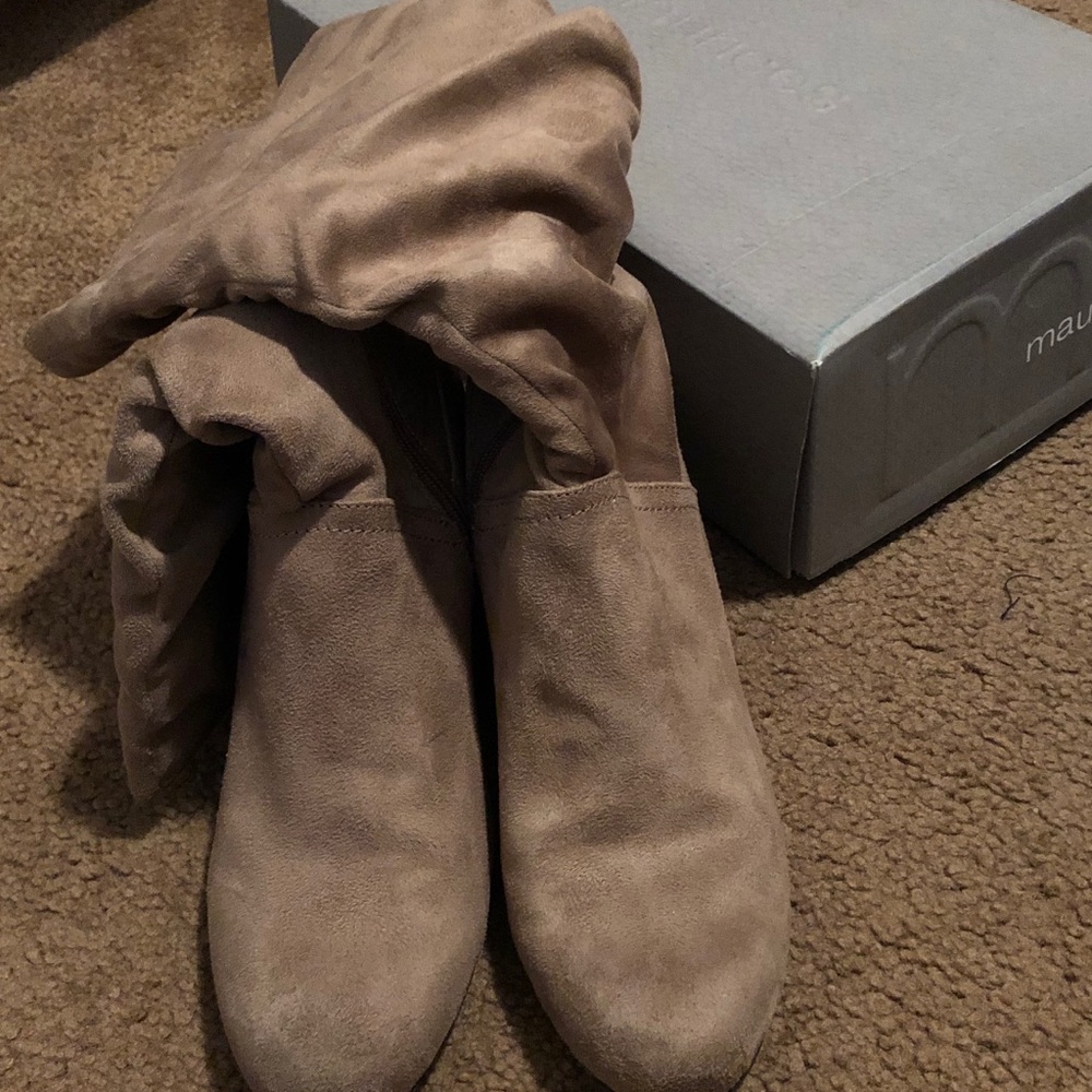 Maurices knee high suede boots!